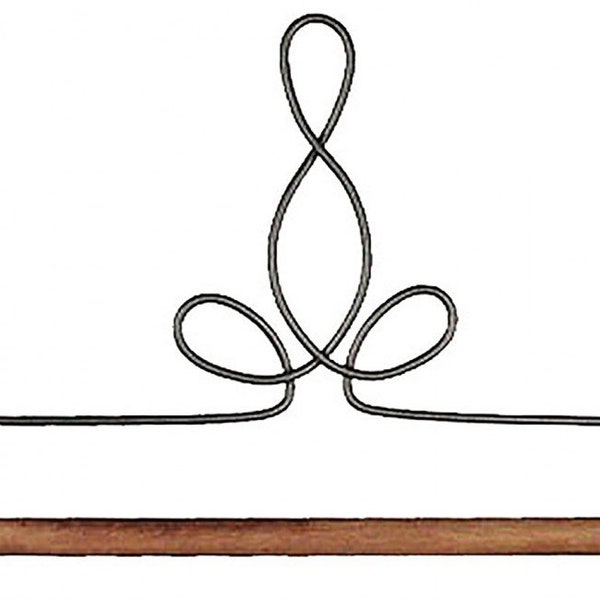 12 Inch Heirloom Project Holder or Quilt Hanger Dark Gray Metal with Wooden Dowel From Ackfeld Manufacturing BRAND NEW