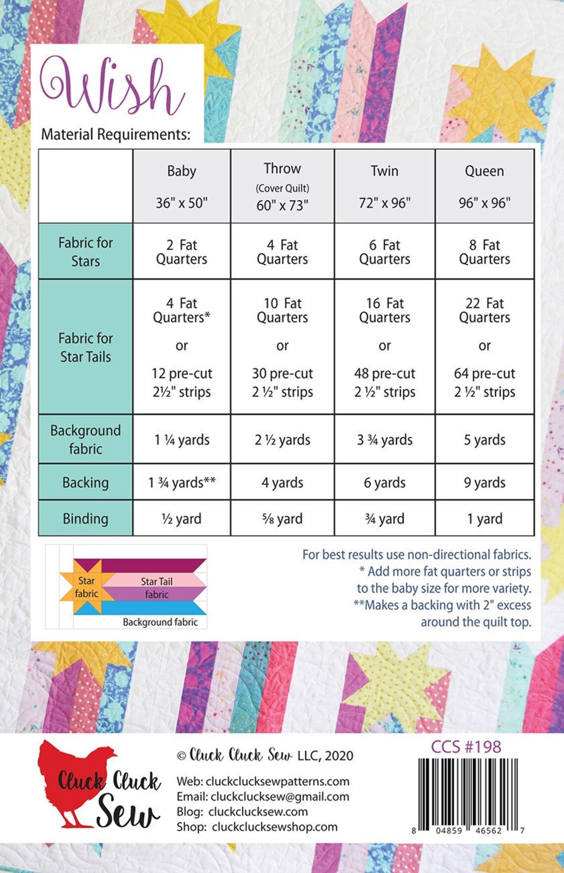 Wish Quilt Quilting Pattern From Cluck Cluck Sew Patterns Etsy