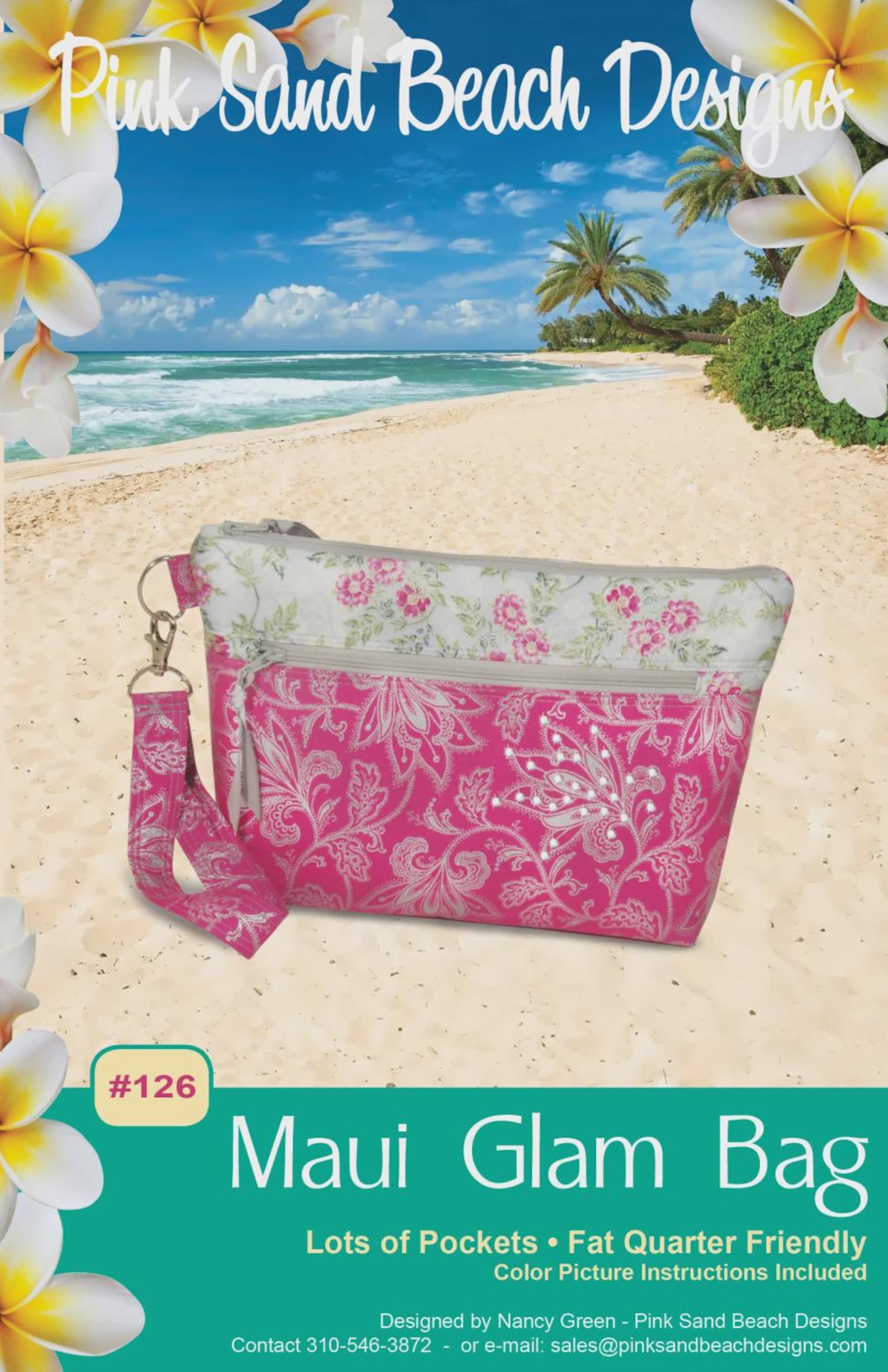 Moui Pattern Maui Glam Bag Sewing Pattern, From Pink Sand Beach Designs, BRAND NEW ...