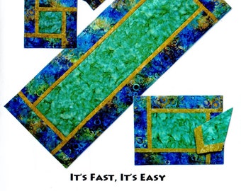 It's Fast, It's Easy Placemats and Runner Quilting Pattern, From Designs To Share With You NEW, See Description and Pictures For More Info!