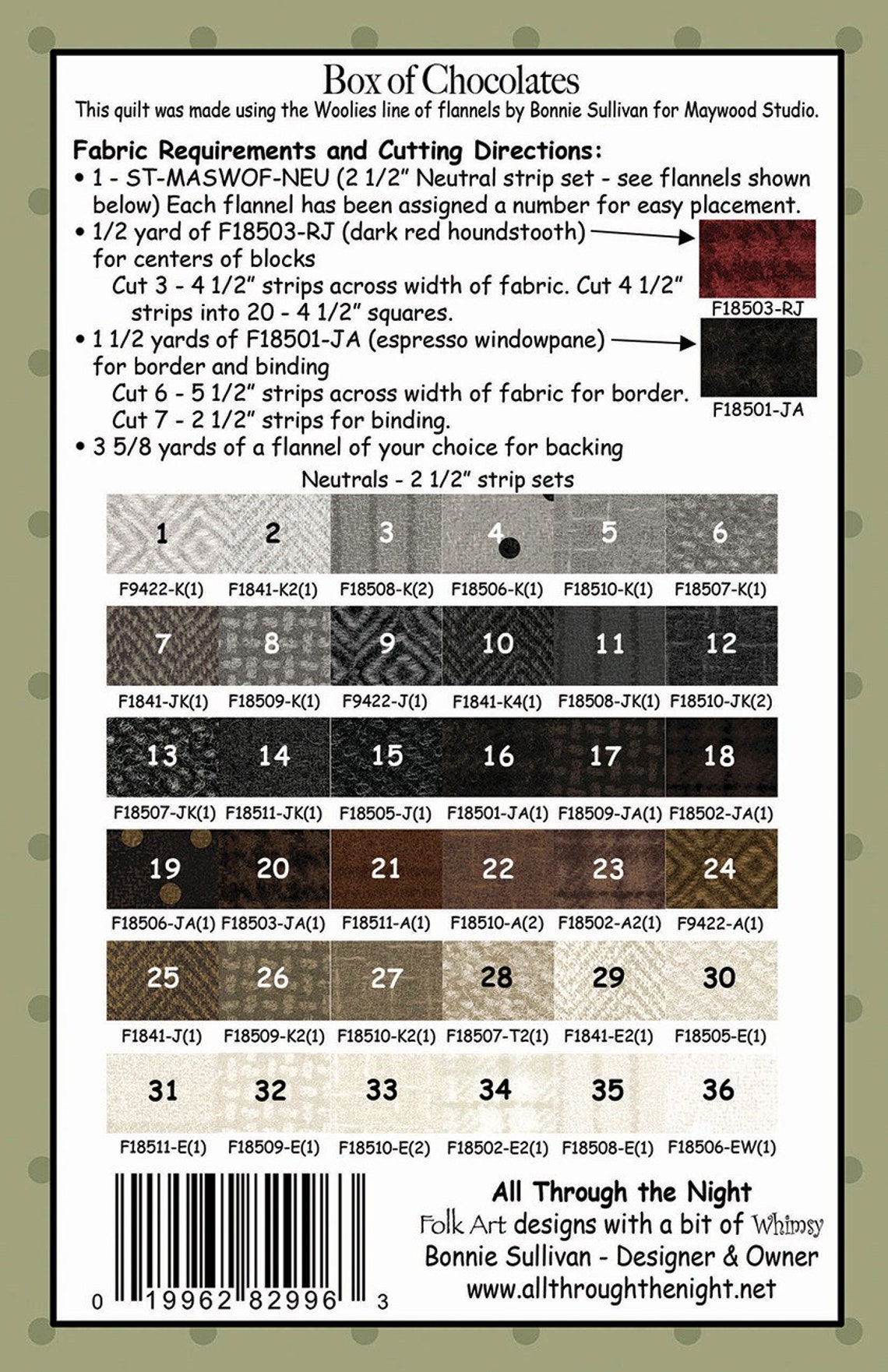 Box Of Chocolates Quilt Quilting Pattern From All Through The Etsy