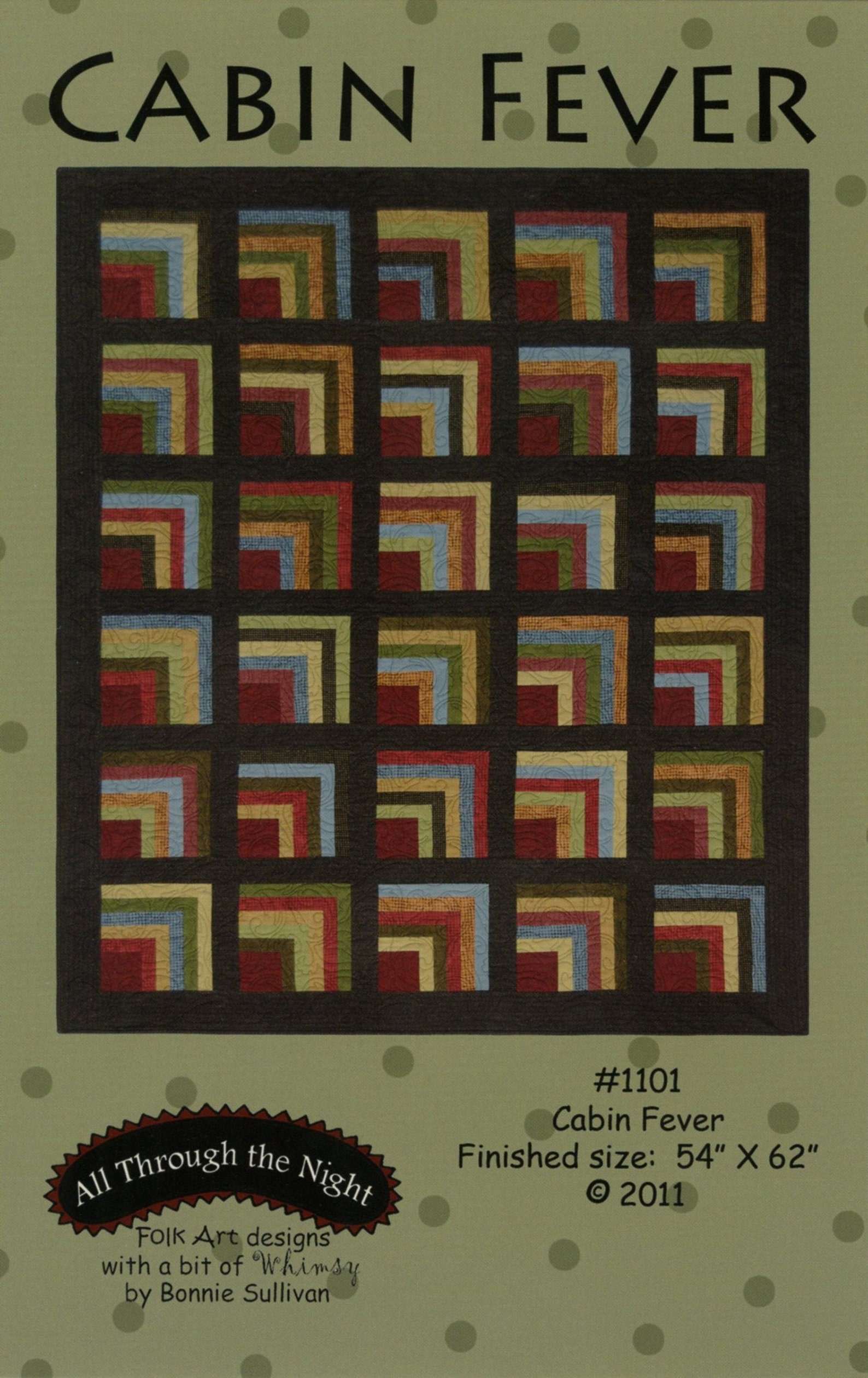 Cabin Fever Quilt Quilting Pattern From All Through the Night Etsy