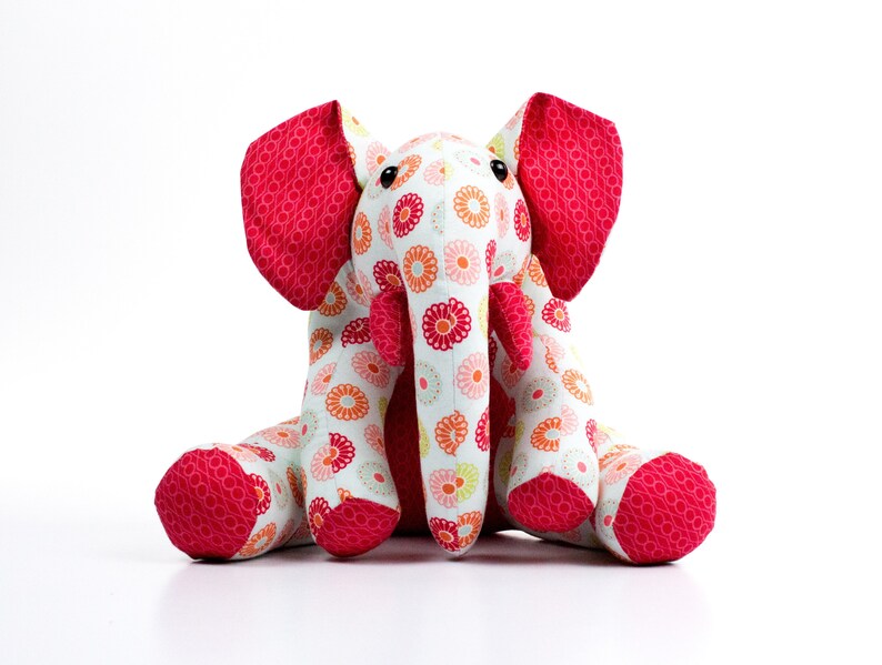 Ellie Elephant Plush Toy Sewing Pattern From Funky Friends Etsy