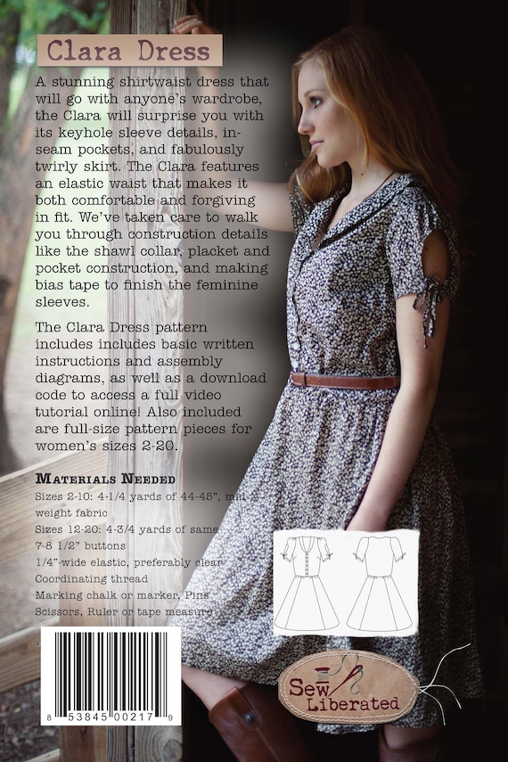 Clara Dress Paper Pattern - Sew Liberated Clara Dress Paper Pattern - Sew Liberated