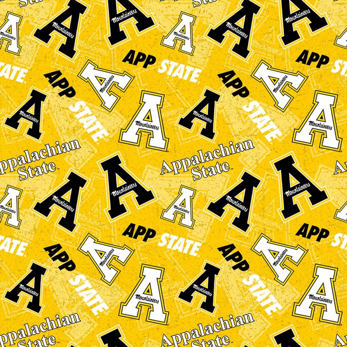 The Appalachian State University Mountaineers Tone on Tone Gold Cotton ...