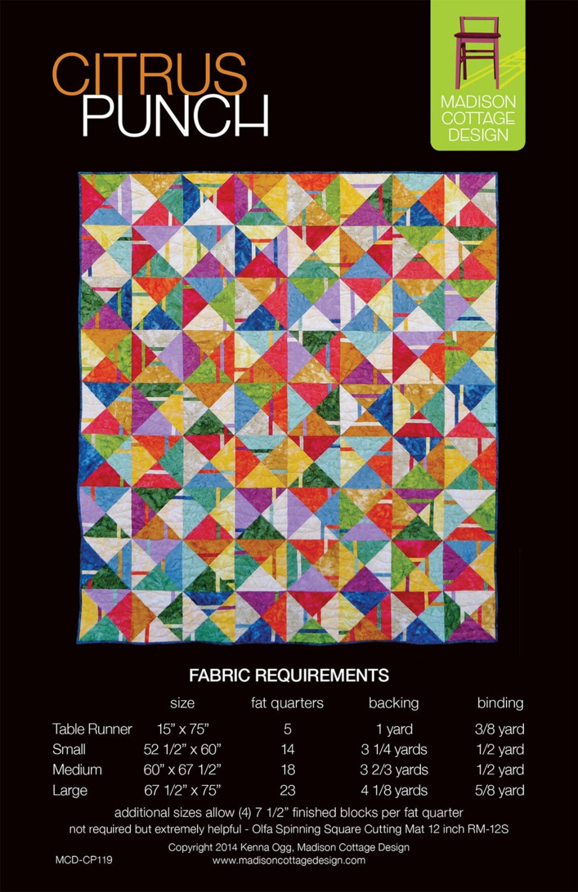 Citrus Punch Quilt A Quilting Pattern From Madison Cottage Etsy