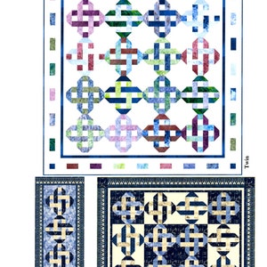 Entwined Quilt Quilting Pattern, From Quilt Moments BRAND NEW, Please See Description and Pictures For More Information!