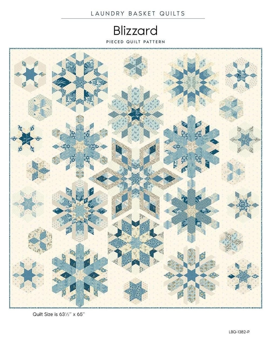 Blizzard Snowflake Quilt Quilting Pattern From Laundry Basket Quilts ...