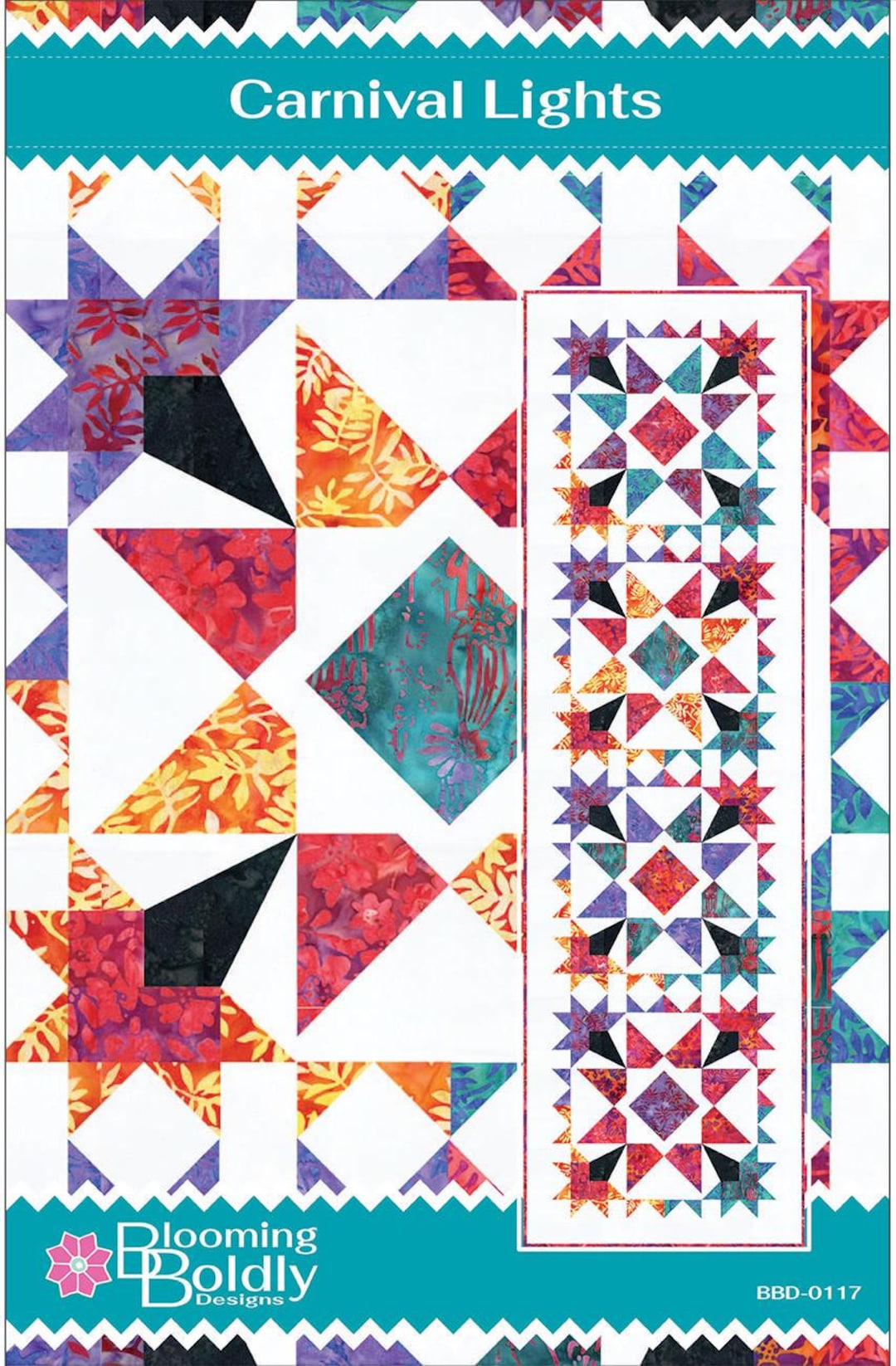 Carnival Lights Bedrunner Quilt Quilting Pattern From Blooming Boldly ...