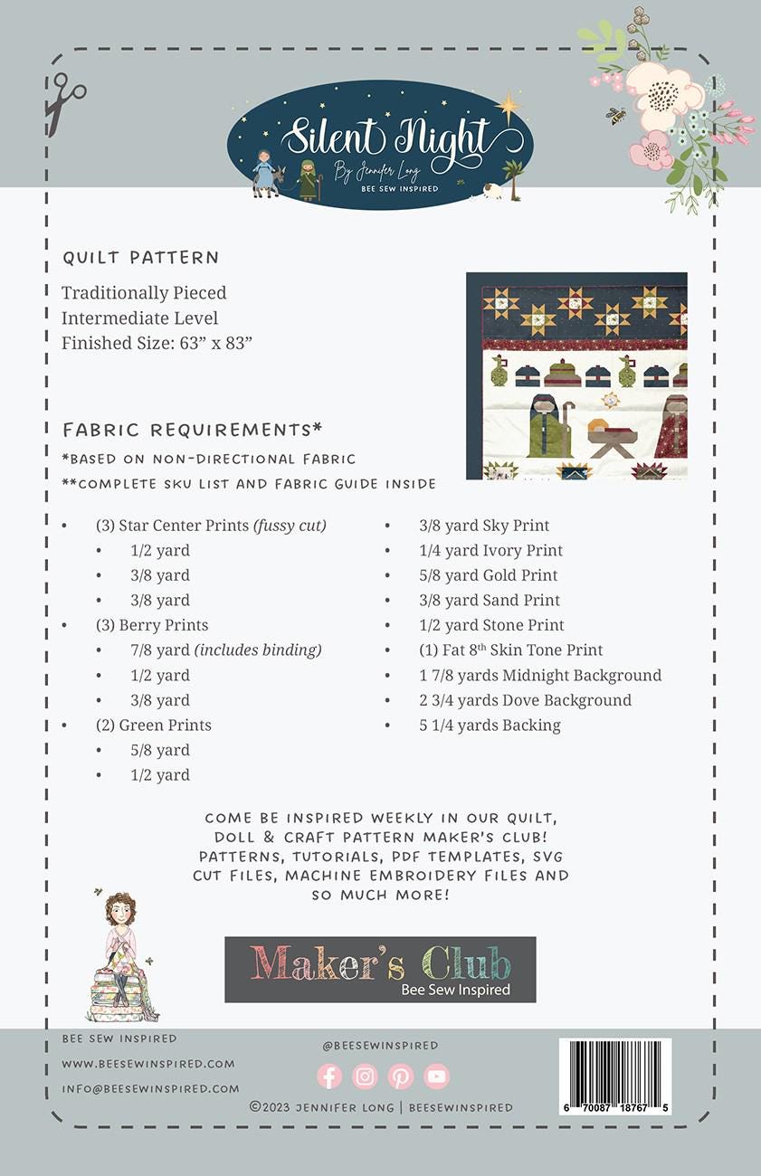 The Greatest Gift Nativity Quilt Pattern, From Bee Sew Inspired and Sew ...