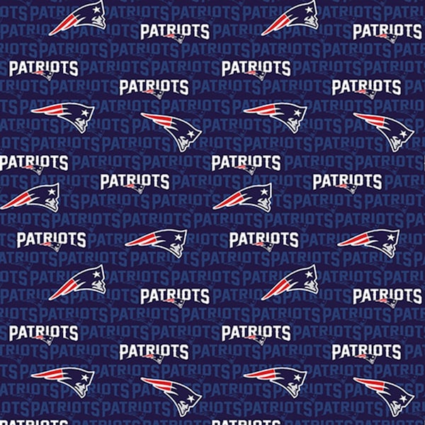 NFL Football New England Patriots Tone On Tone Blue Woven Cotton Fabric Priced By The HALF Yard, From Fabric Traditions NEW, See Description