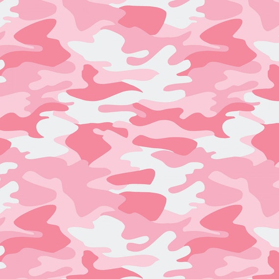 First Responders Pink Camo Camouflage All Over on Cotton - Etsy