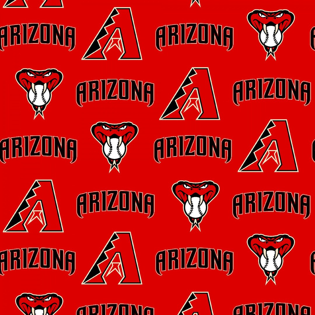 MLB Arizona Diamondbacks D-backs All Over Baseball Cotton Fabric Priced ...