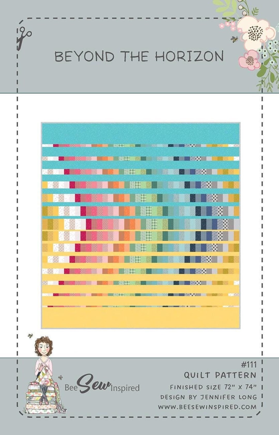 Beyond the Horizon Quilt Quilting Pattern, From Bee Sew Inspired and ...