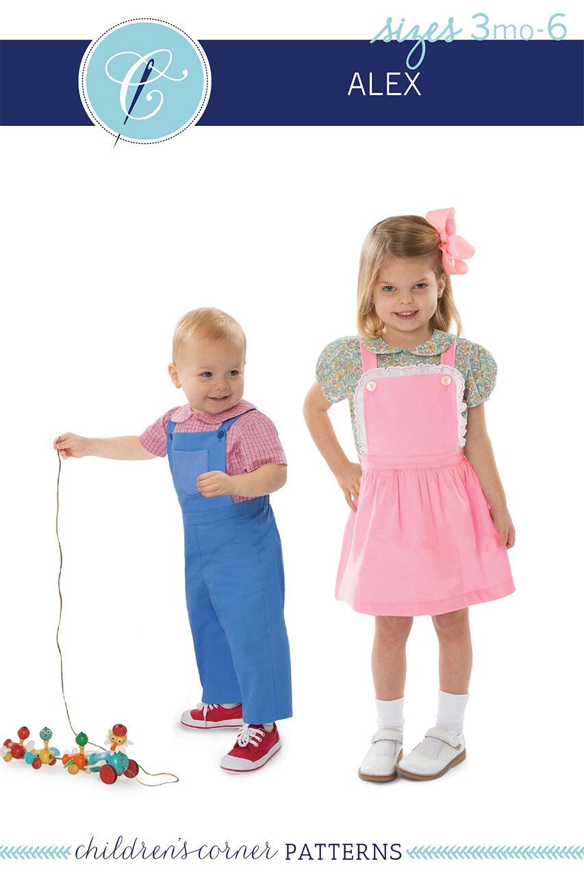 Alex Romper and Jumper Sizes 3mo-6yrs, Sewing Pattern From