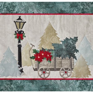 Wagon Block 1 of Joyeux Noel Applique Quilt Pattern, By McKenna Ryan From Pine Needles NEW, Please See Description For More Information!