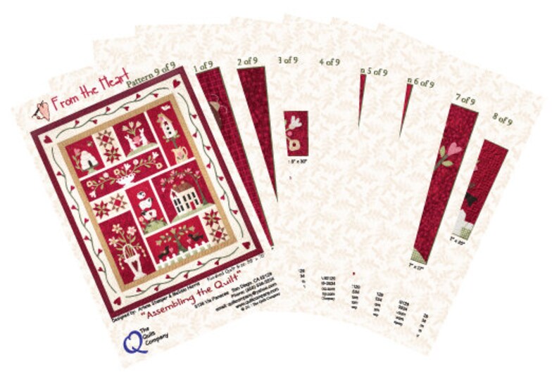 From the Heart Complete Quilting and Applique Pattern Set From Quilt ...