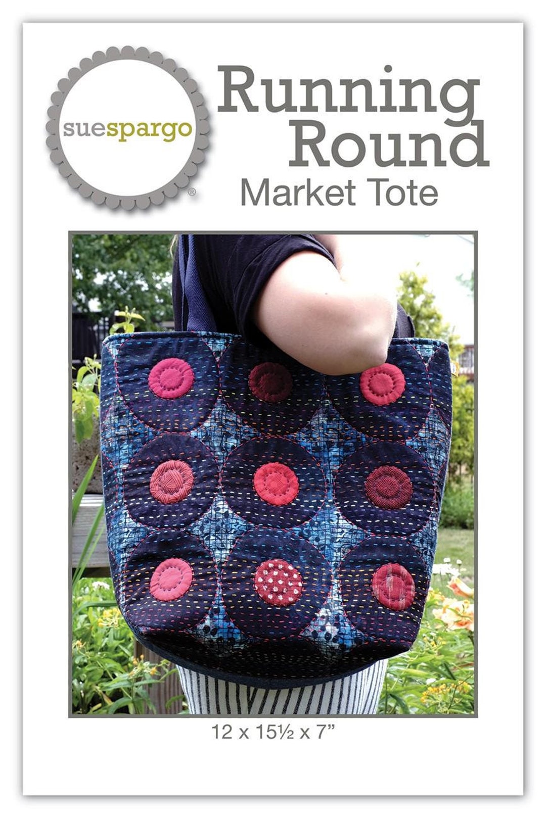 Running Round Market Tote Sewing Pattern, From Sue Spargo Folk-art ...