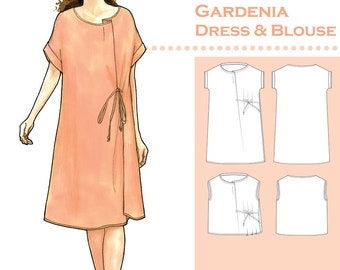 The Gardenia Dress and Blouse Sewing Pattern, From The Sewing Workshop BRAND NEW, Please See Description and Pictures For More Information!