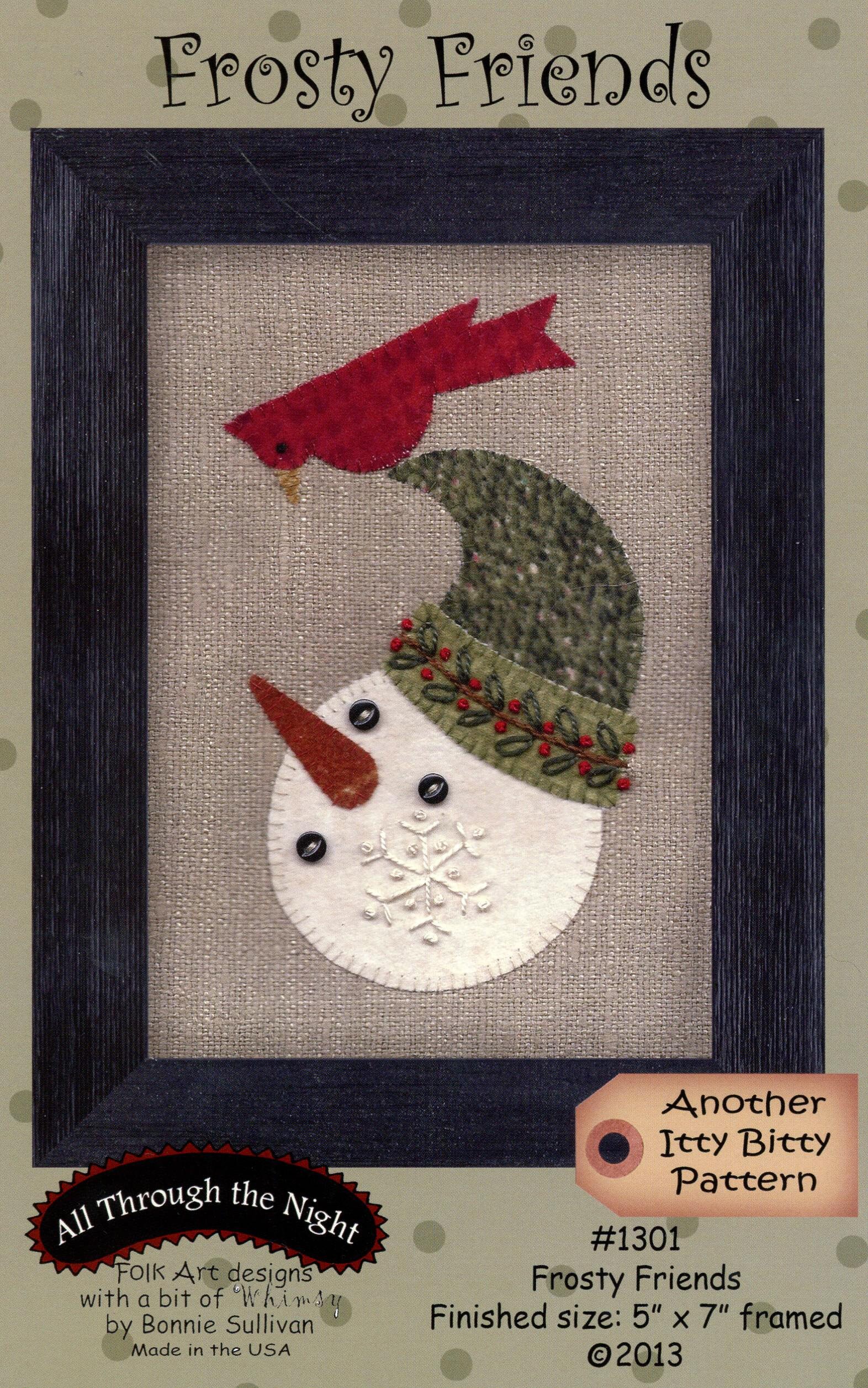 Frosty Friends Sewing Pattern From All Through The Night BRAND NEW, See Description and Pictures For More Information!