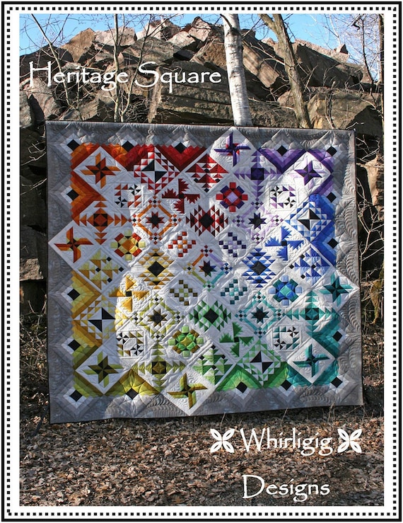 Heritage Square BOM Quilt Quilting Pattern From Whirligig Designs BRAND  NEW, Please See Item Description and Pictures For More Info!
