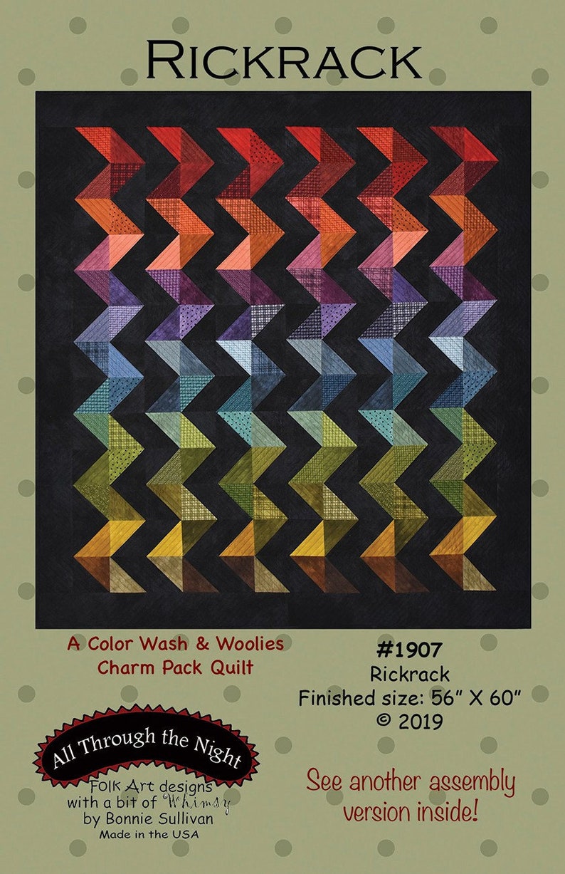 Rickrack Quilt Quilting Pattern From All Through the Night Etsy