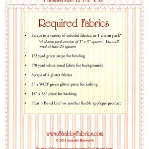 Patchwork Easter Egg Table Runner Quilting and Sewing Pattern From Shabby Fabrics NEW, See Description and Pictures For More Information! bild 2