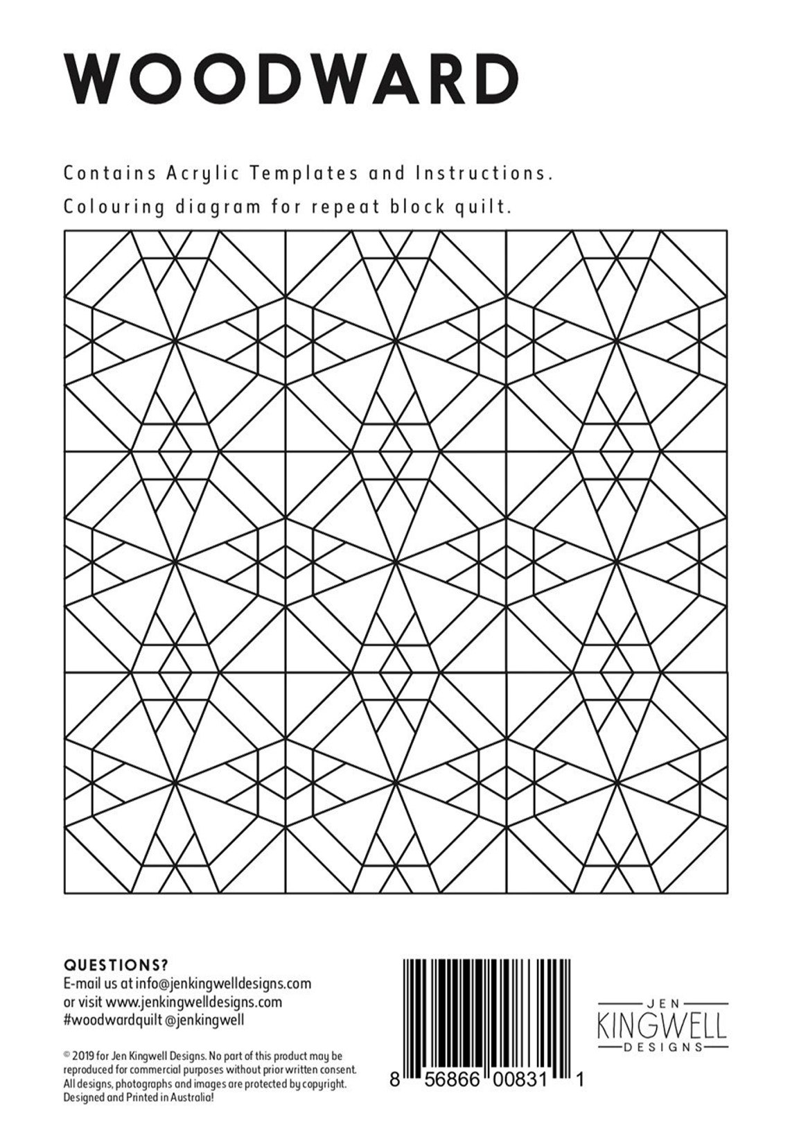 Woodward Tempter Quilt Quilting Pattern From Jen Kingwell Designs ...
