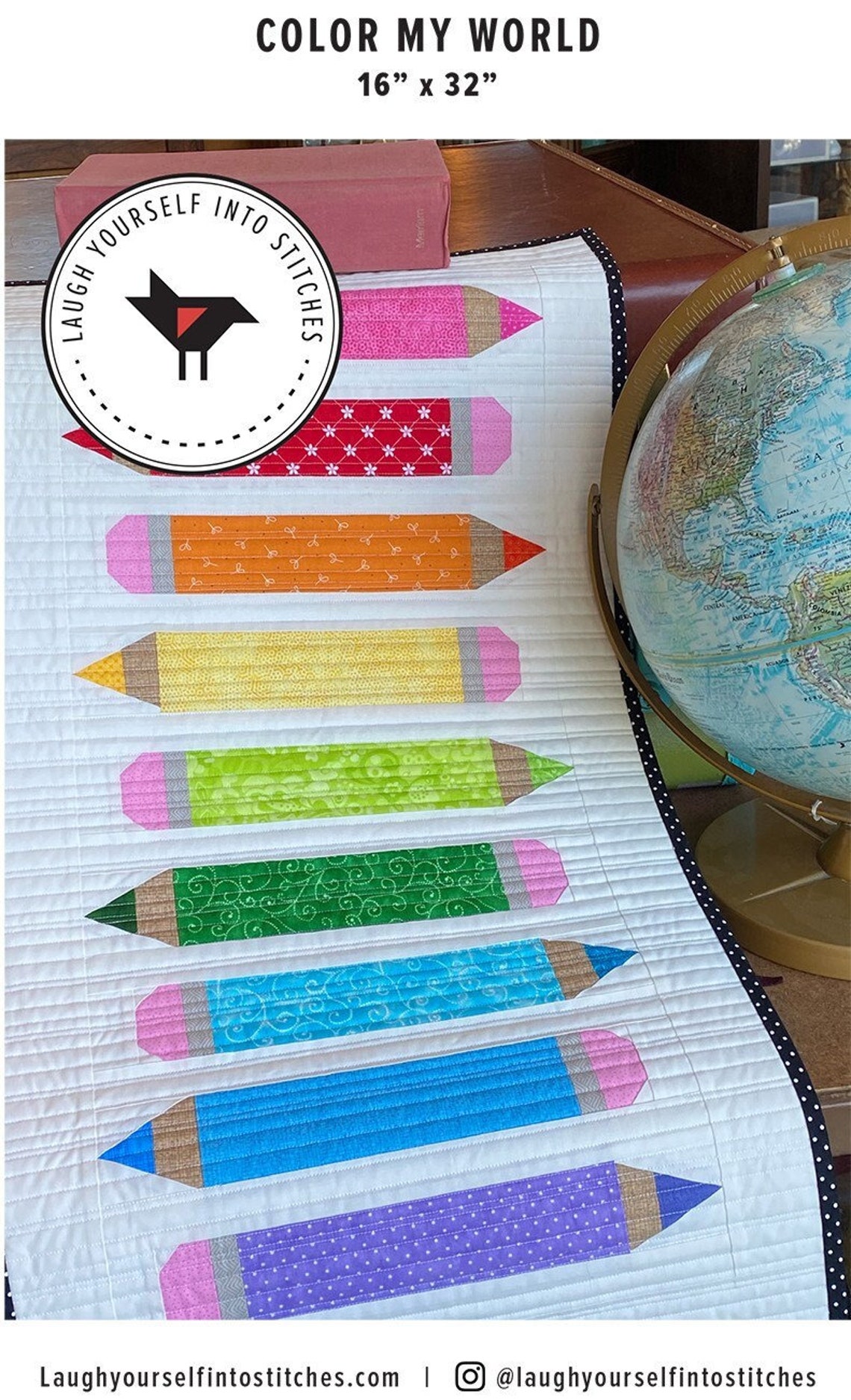 Color My World Quilt Quilting Pattern From Laugh Yourself Into Stitches ...