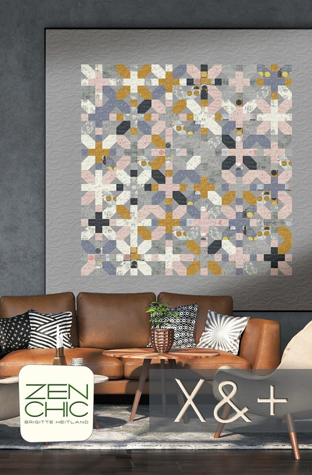 X and Plus Quilt Quilting Pattern From Zen Chic Patterns BRAND NEW