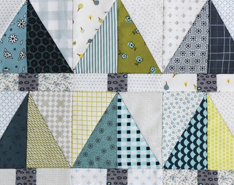 Half Rectangle Triangles Quilt Pattern, Postcard Project No. 18 From Jen Kingwell Designs NEW, See Item Description and Pictures For More!