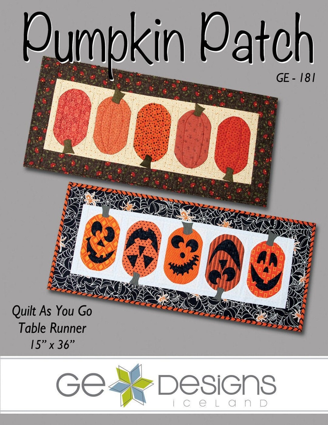 Pumpkin Patch Table Runner Quilting Pattern From G.E. Quilt Designs ...