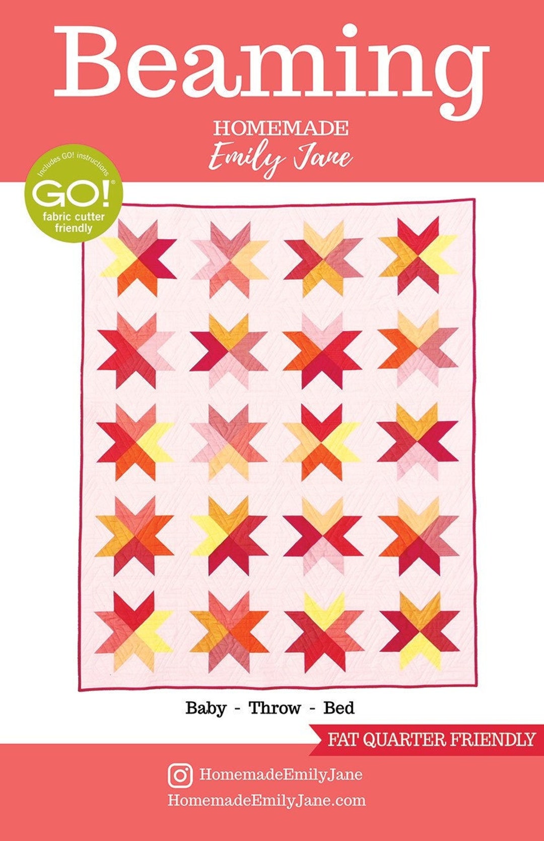 Beaming Quilt Quilting Pattern From Homemade by Emily Jane BRAND NEW ...