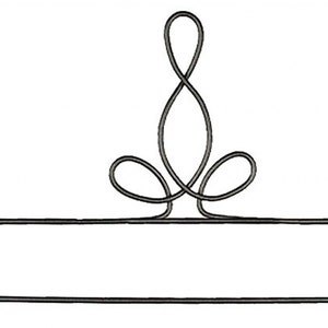 24 Inch Heirloom Shaped Project Holder or Quilt Hanger Dark Gray Metal Split Bottom Style From Ackfeld Manufacturing BRAND NEW