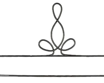 24 Inch Heirloom Shaped Project Holder or Wall Quilt Hanger Gray Metal Split Bottom Style From Ackfeld Manufacturing NEW, See Description!
