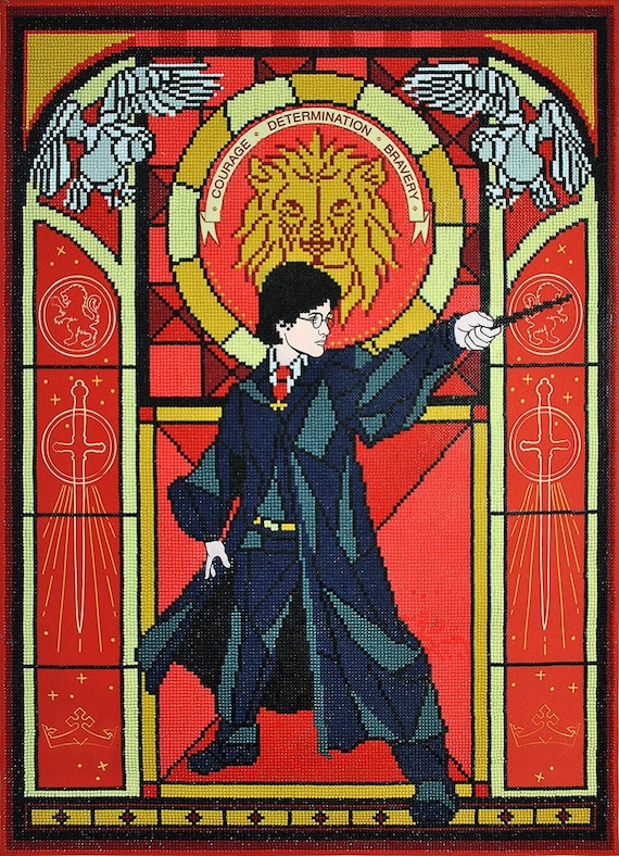 Harry Potter Stained Glass Diamond Art Painting Kit, From Diamond Dotz NEW,  Please See Item Description and Pictures for More Information -  Israel