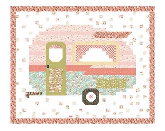 Happy Camper Quilt Quilting Pattern From Flamingo Toes BRAND NEW, Please See Description and Pictures For More Information!