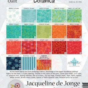 Botanica Quilt Quilting Pattern Foundation Paper Piecing From