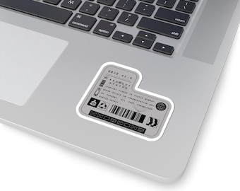 Adhesivo de vinilo futurista/calcomanía de tecnología cibernética/adhesivo minimalista para portátil