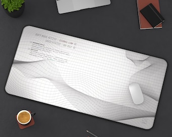 Alfombrilla de escritorio gris futurista / Alfombrilla de ratón minimalista para juegos y espacios de trabajo