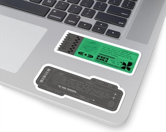 Pegatina de vinilo cibernético / Calcomanía futurista de archivo de entradas / Pegatina para portátil