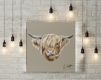 Highland Cow Limited Edition Canvas Print