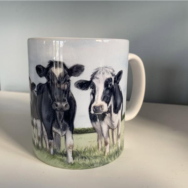 Friesian Cows Farming Themed Mug By Grace Scott Dishwasher Safe