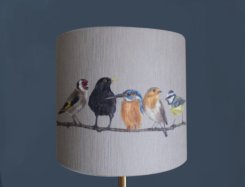 Garden Birds lampshade by Artist Grace Scott image 1