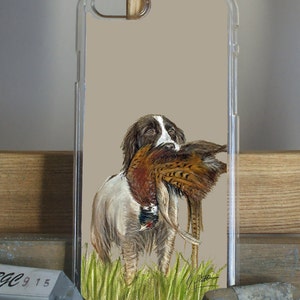 Spaniel With Pheasant Hunting Scene iPhone Case image 2
