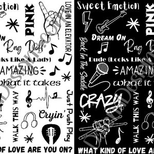 Aerosmith - Song Collage - 2 Designs - PNG & SVG Files Only