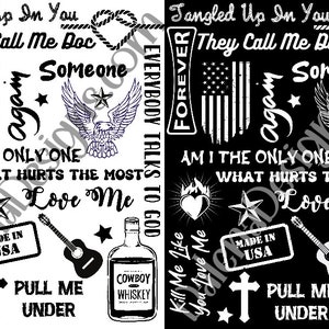 Aaron Lewis - Song Collage - 2 Designs - PNG & SVG Files Only