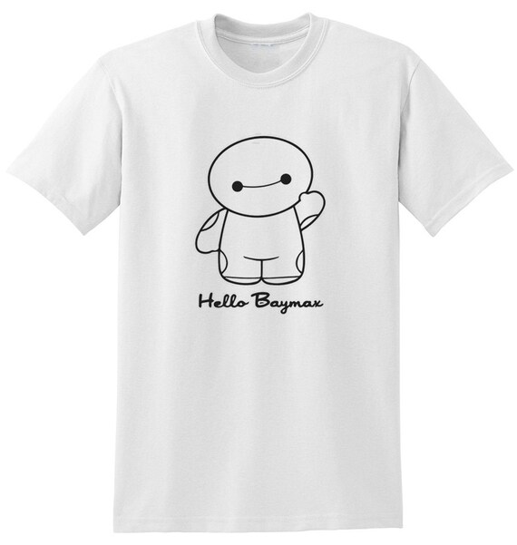 Disney Big Hero 6 Baymax Waving Funny Shirt Kids Boys Girl Youth Top Tee T-Shirt