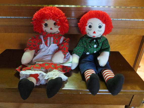 raggedy ann and andy christmas dolls