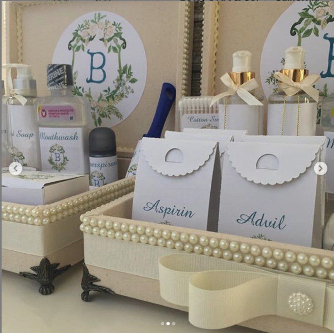 Cesta de baño para bodas damas